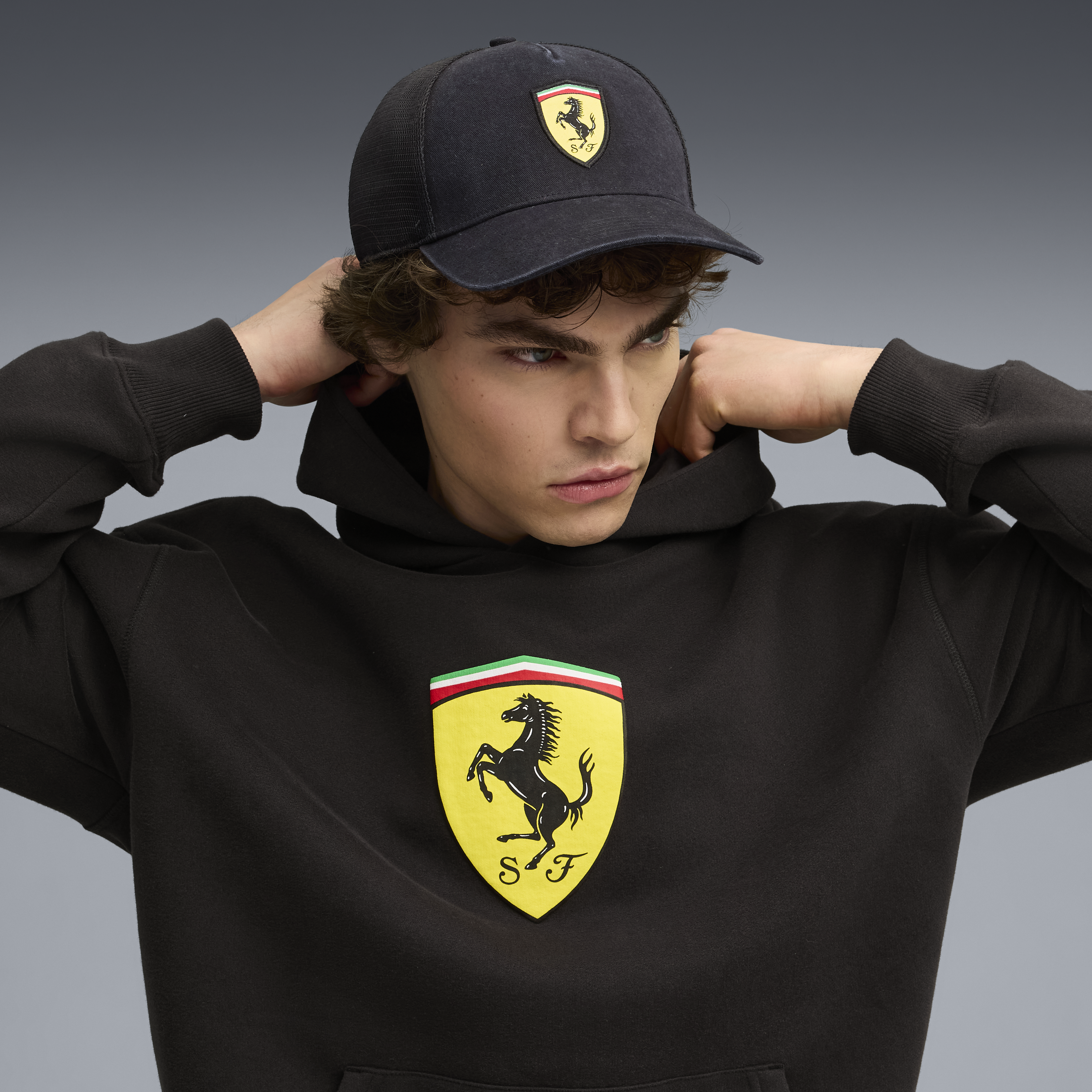Ferrari Kamionos Sapka, Puma, fekete 🔥