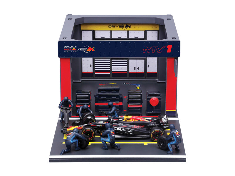 Red Bull Racing modellkészlet, pit pass, bburago, 1:43, Max Verstappen, #1, RB19