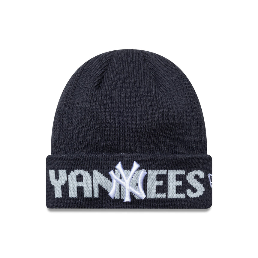 New York Yankees téli sapka, felirat, kék