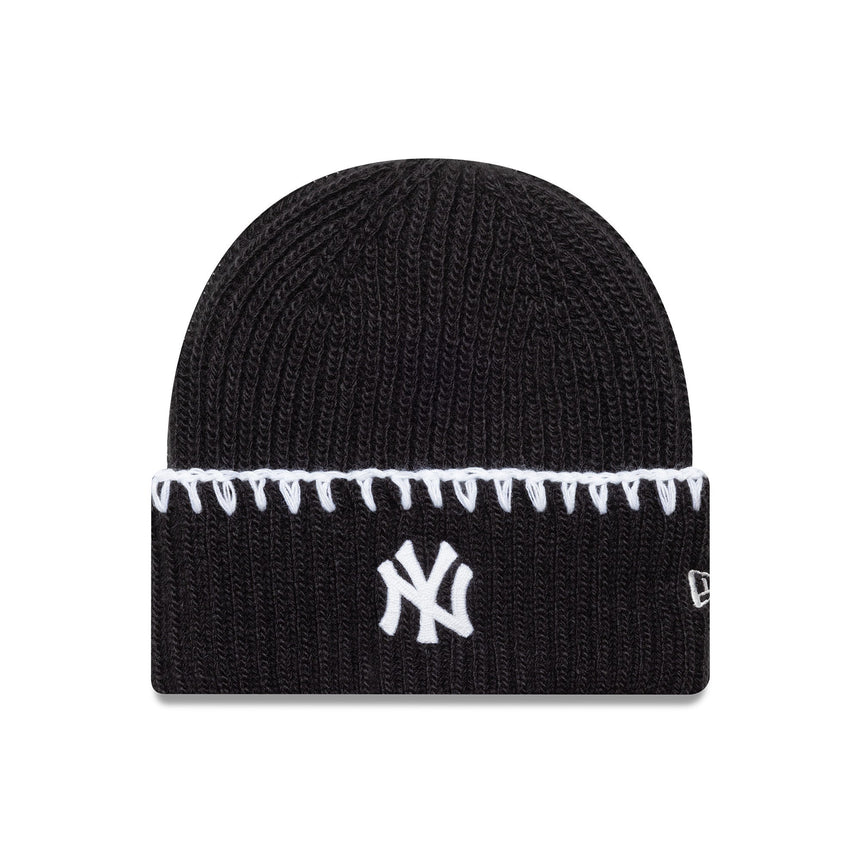 New York Yankees téli sapka, vastag varrású, New Era, fekete