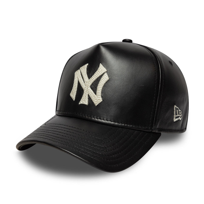 New York Yankees baseball sapka, bőr, New Era, 9FORTY, fekete
