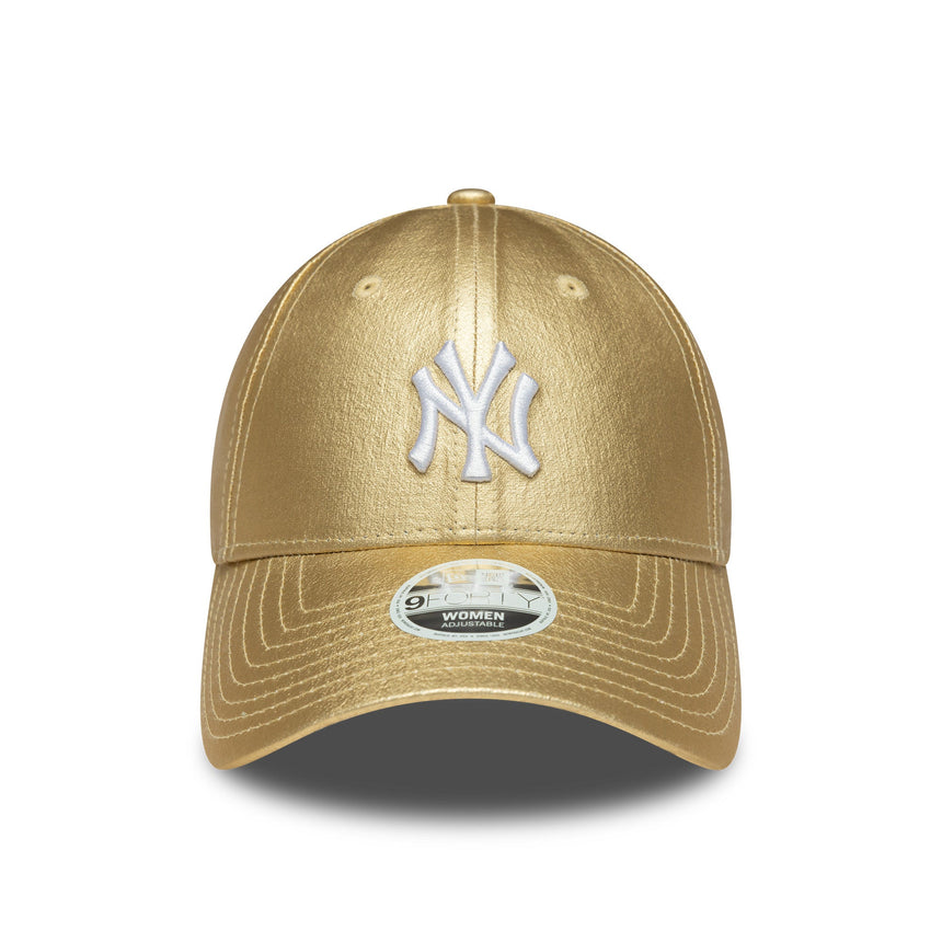 New York Yankees sapka, fémes kitűző, New Era, 9FORTY, női, arany