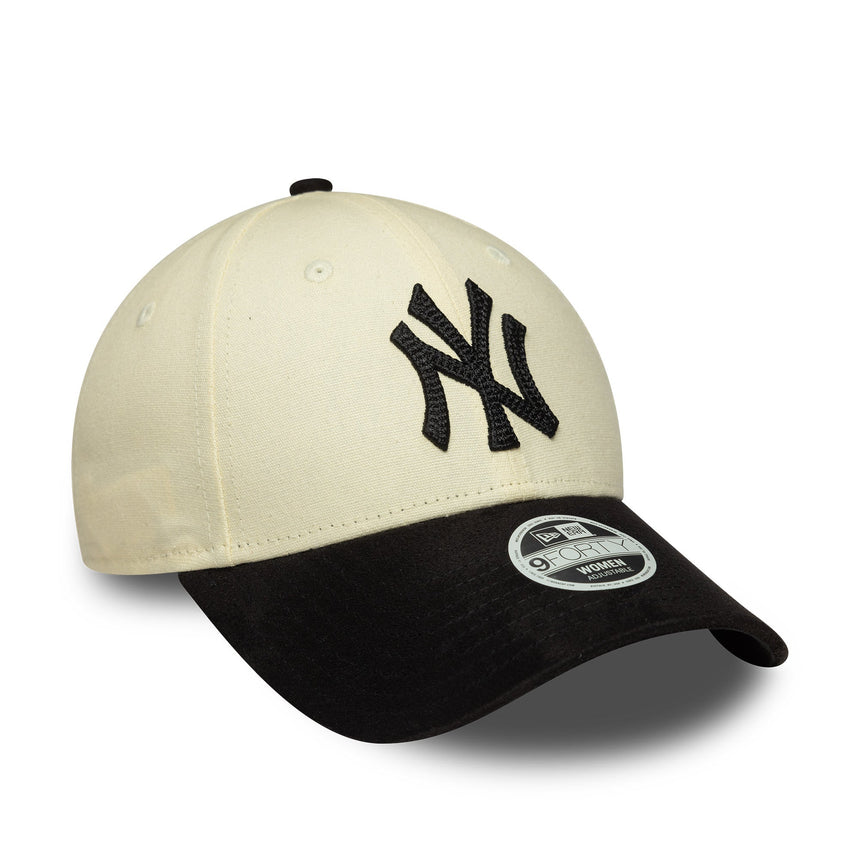 New York Yankees sapka, művelúr, New Era, 9FORTY, bézs-fekete