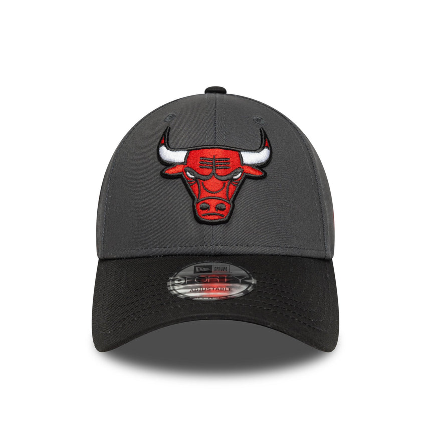 Chicago Bulls sapka, oldalsó hímzett patch, New Era, 9FORTY, szürke, szürke
