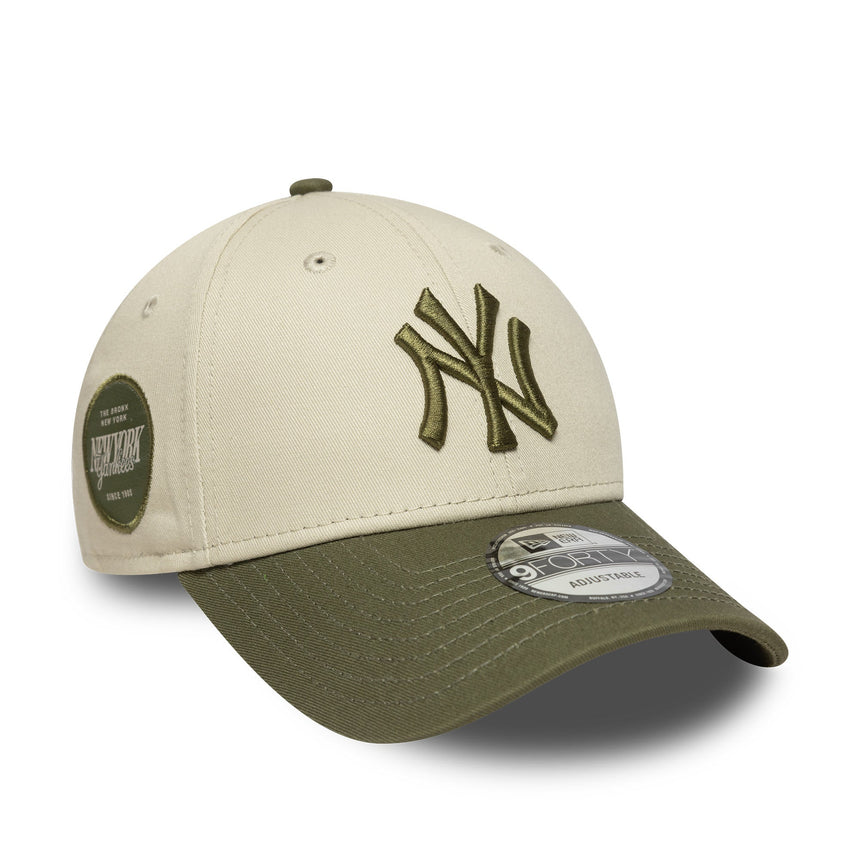 New York Yankees sapka, oldalsó patch, New Era, 9FORTY, terepszínű, szürke