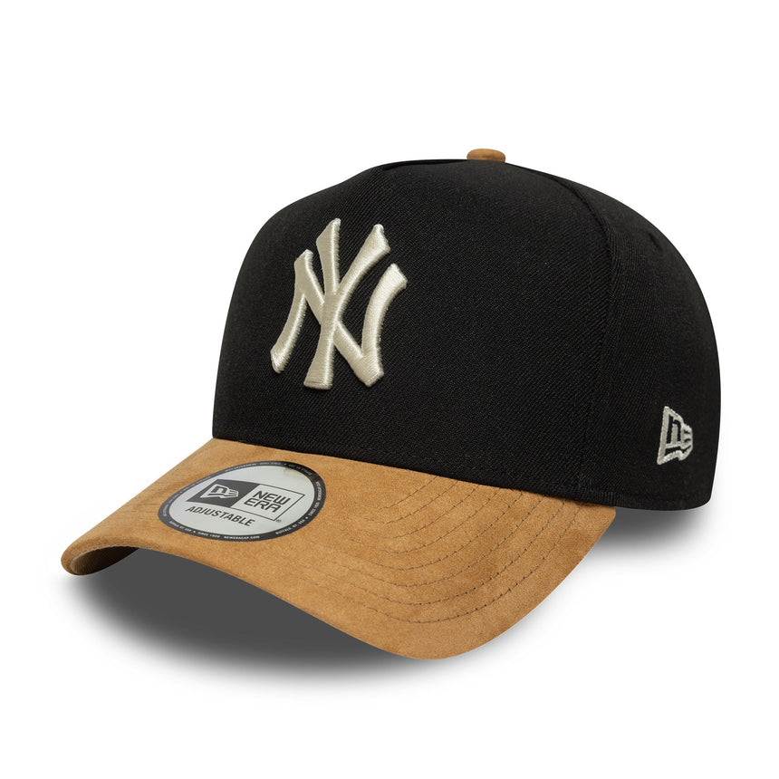 New York Yankees sapka, velúr karimával, A-frame, 9FORTY, fekete
