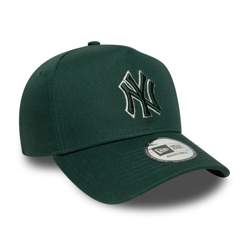 New York Yankees sapka, körvonalas keret, New Era, 9FORTY, egyszínű, zöld