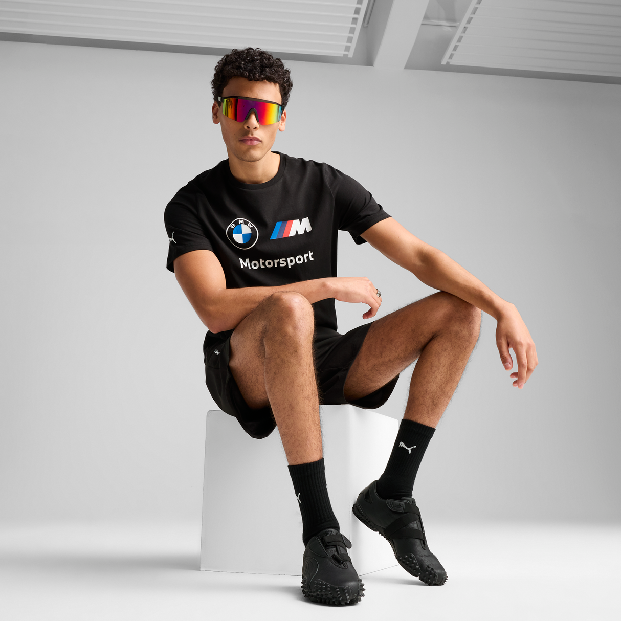 BMW logo Póló, Puma, Essential, MMS, fekete 🔥