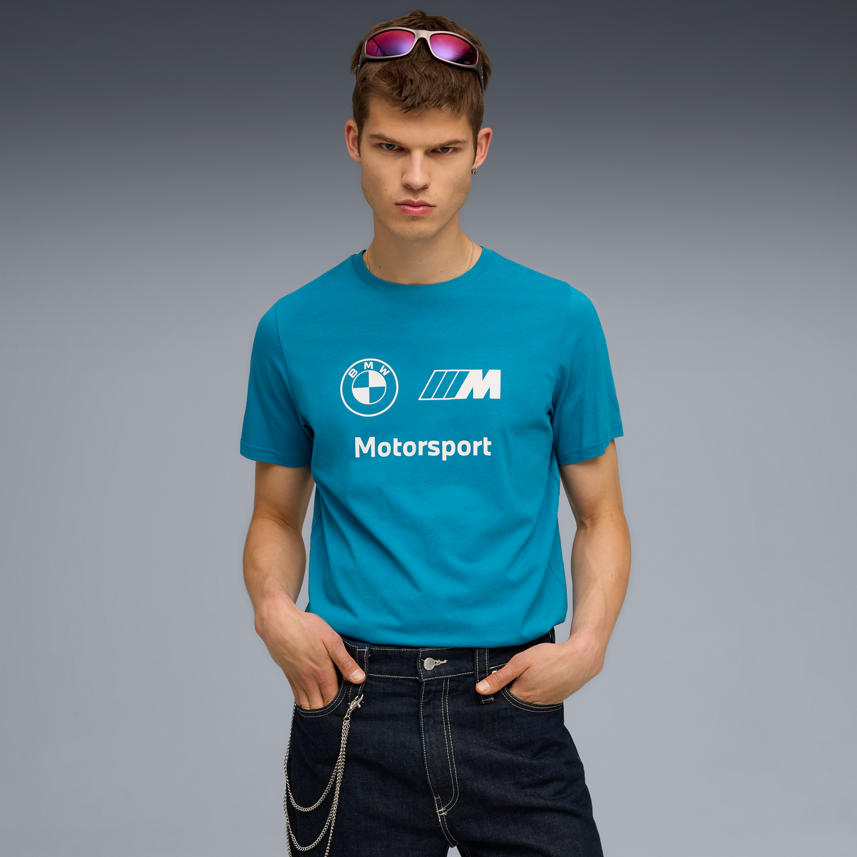 BMW logo Póló, Puma, Essential, MMS, kék 🔥