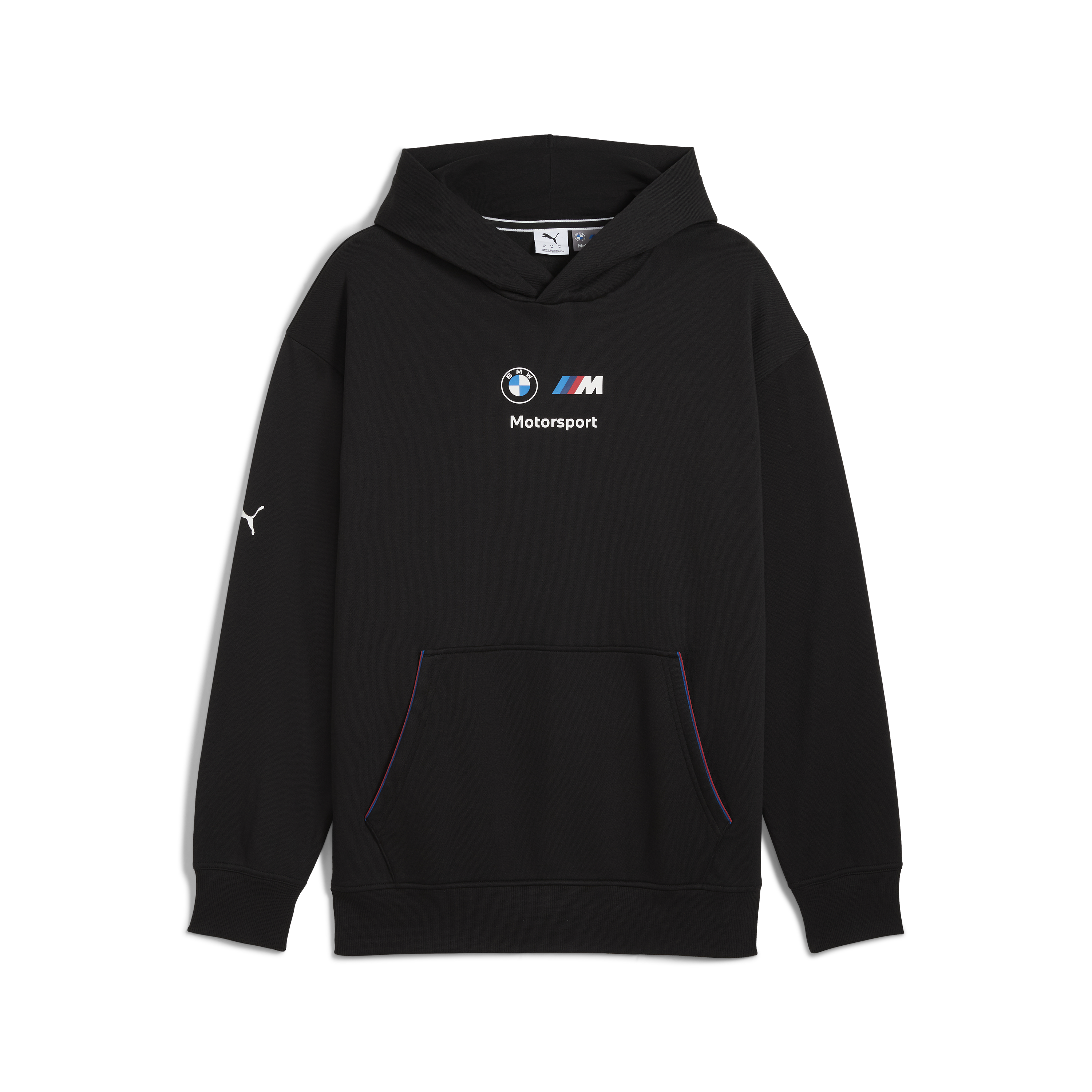BMW Polár Kapucnis Pulóver, Puma, MMS, essential+, fekete 🔥