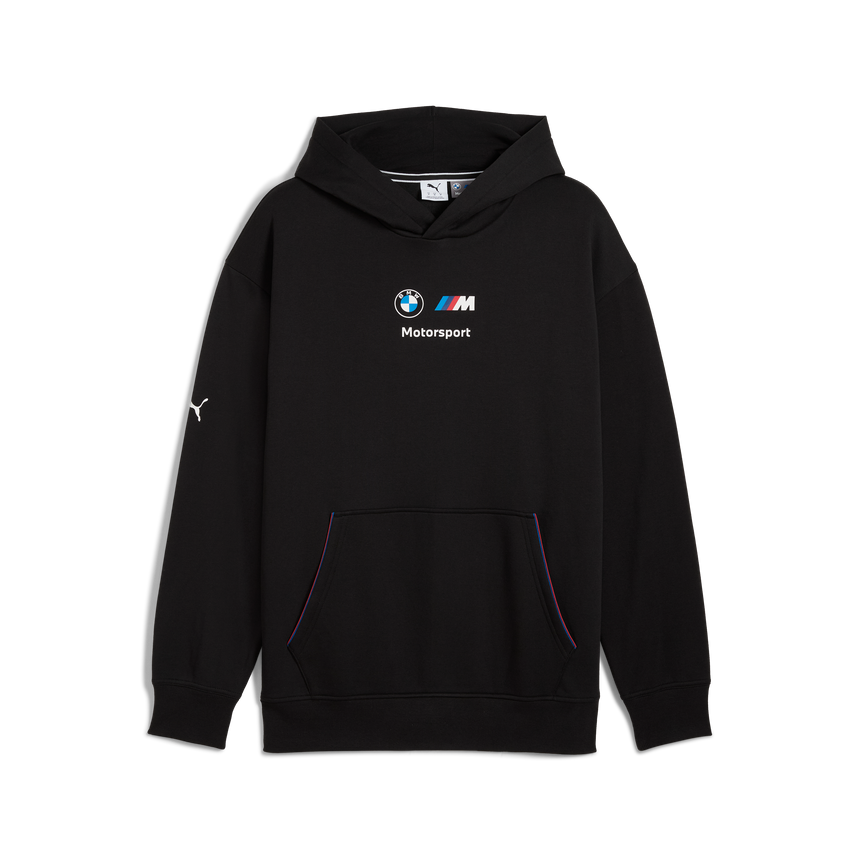 BMW Polár Kapucnis Pulóver, Puma, MMS, essential+, fekete 🔥