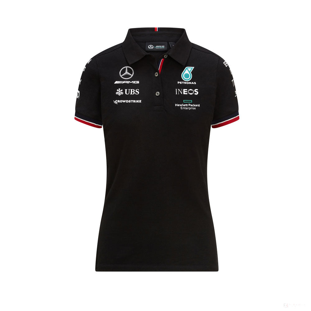 Mercedes Team-T-Shirt mit Kragen für Damen