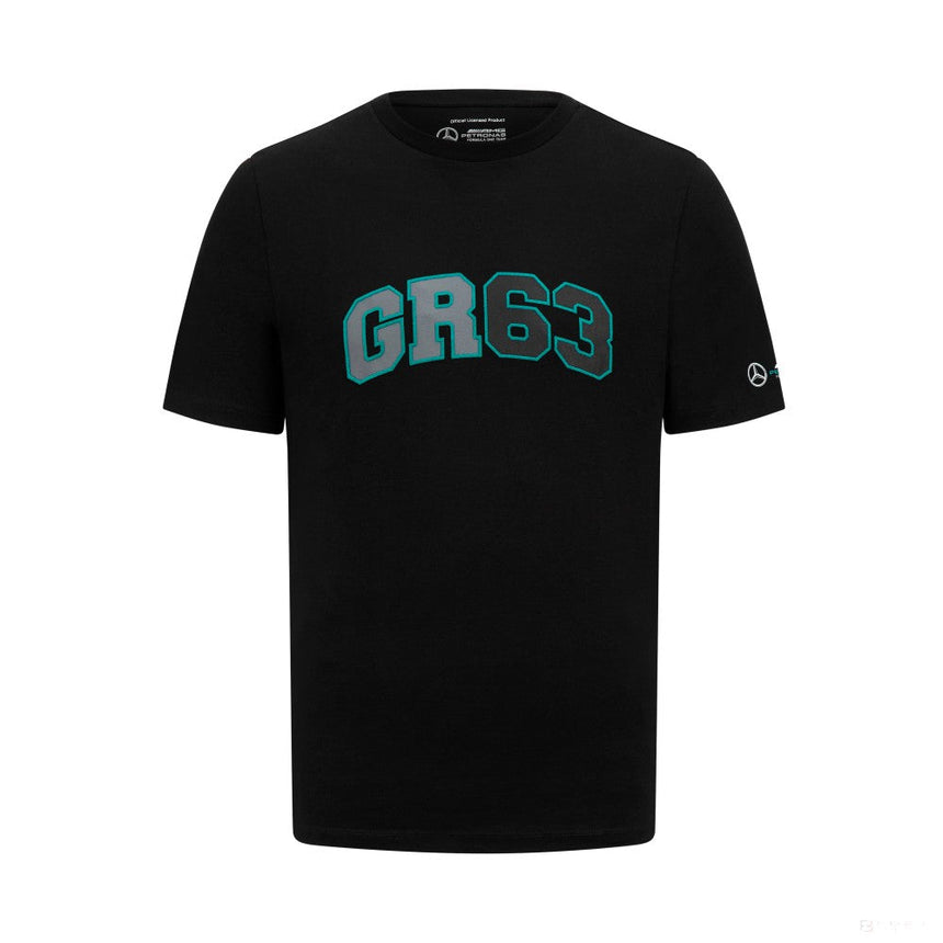 Mercedes crew neck t-shirt, George Russell logo, black