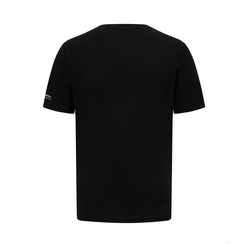 Mercedes crew neck t-shirt, George Russell logo, black