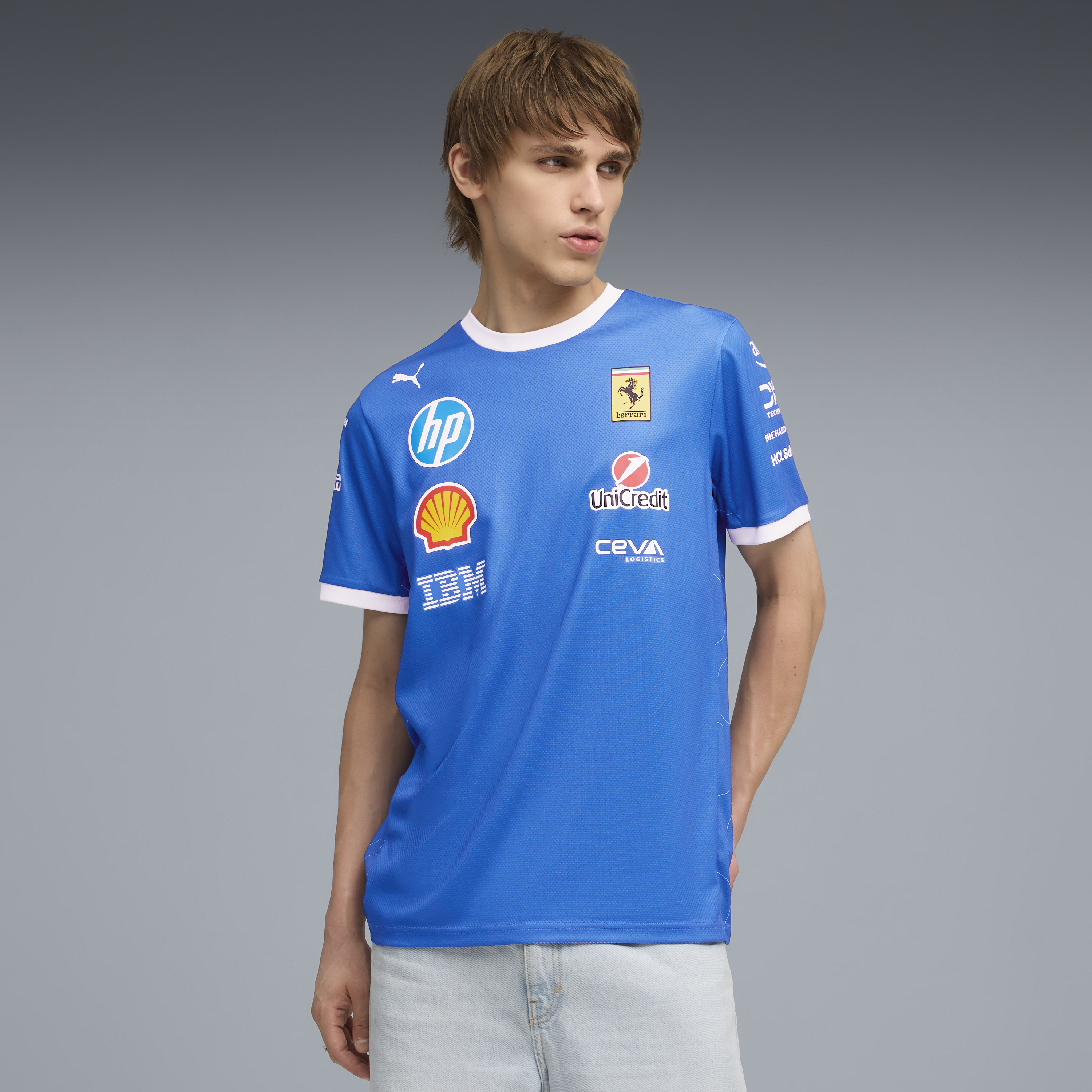 Ferrari Csapat Póló, Puma, Monza speciális kiadás, kék 🔥
