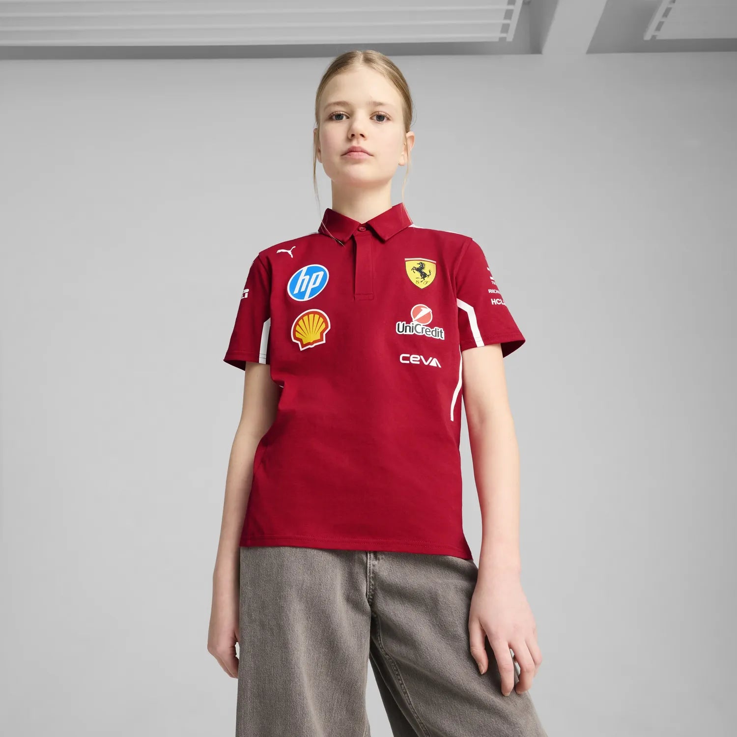 Scuderia Ferrari Team Kids Collared T-Shirt 🔥