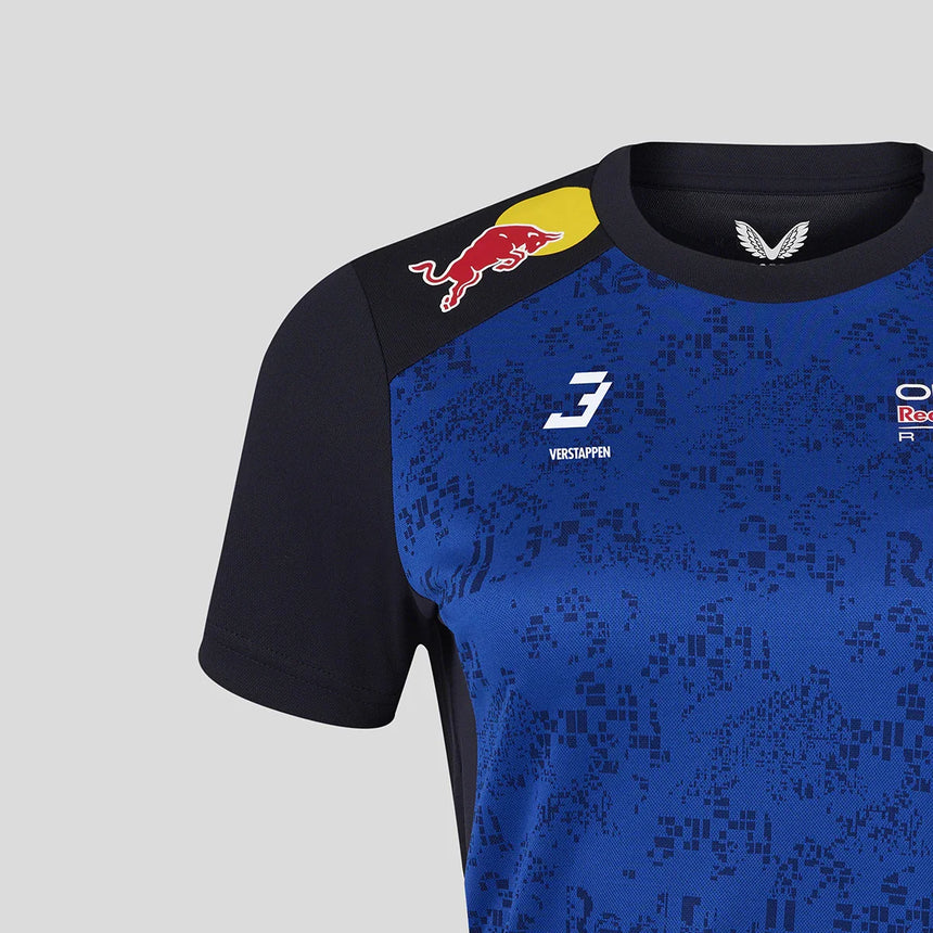 Red Bull póló, csapat, Max Verstappen, női, kék