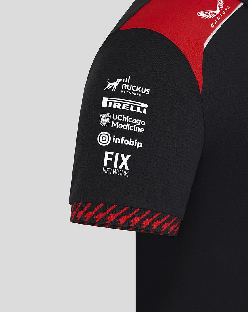 Haas F1 póló, csapat, női, fekete