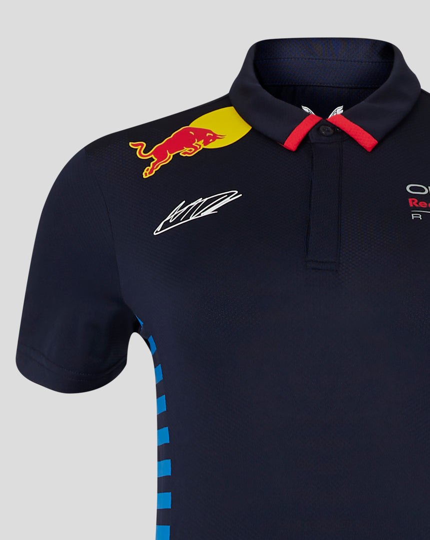 Red Bull collared shirt, Castore, Max Verstappen, women's, blue, 2024