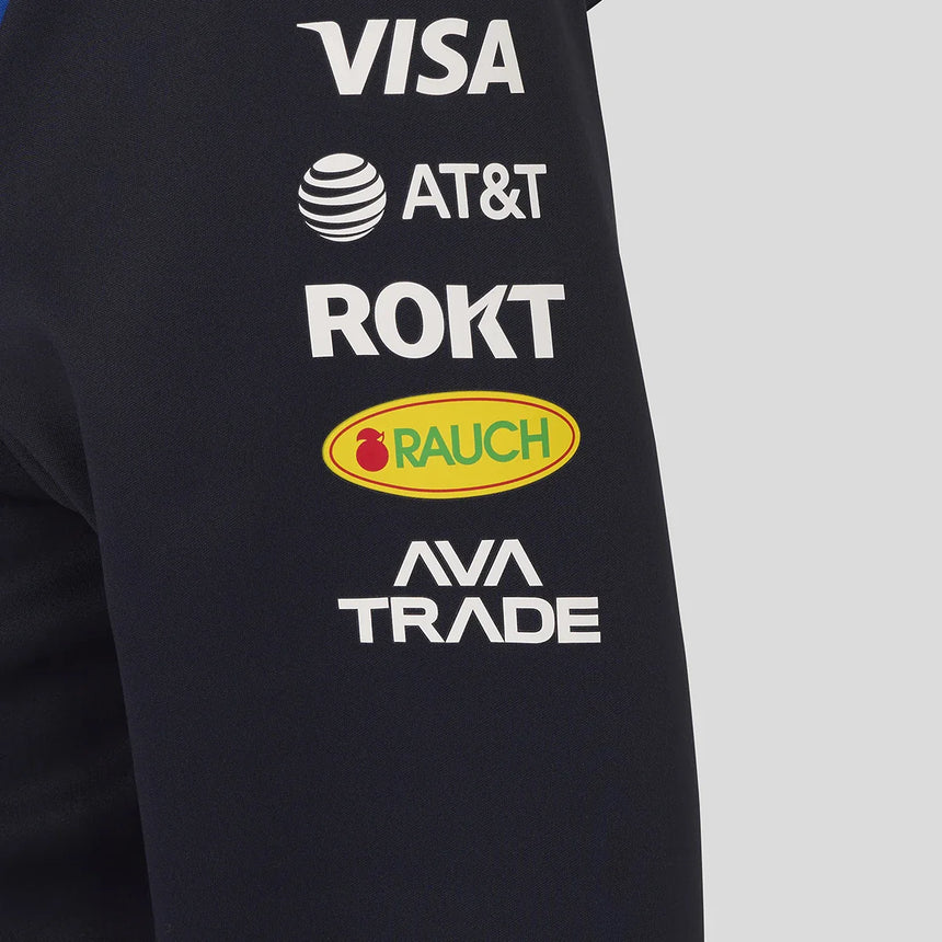 Red Bull kapucnis pulóver, csapat, teljes cipzáras, gyerek, kék