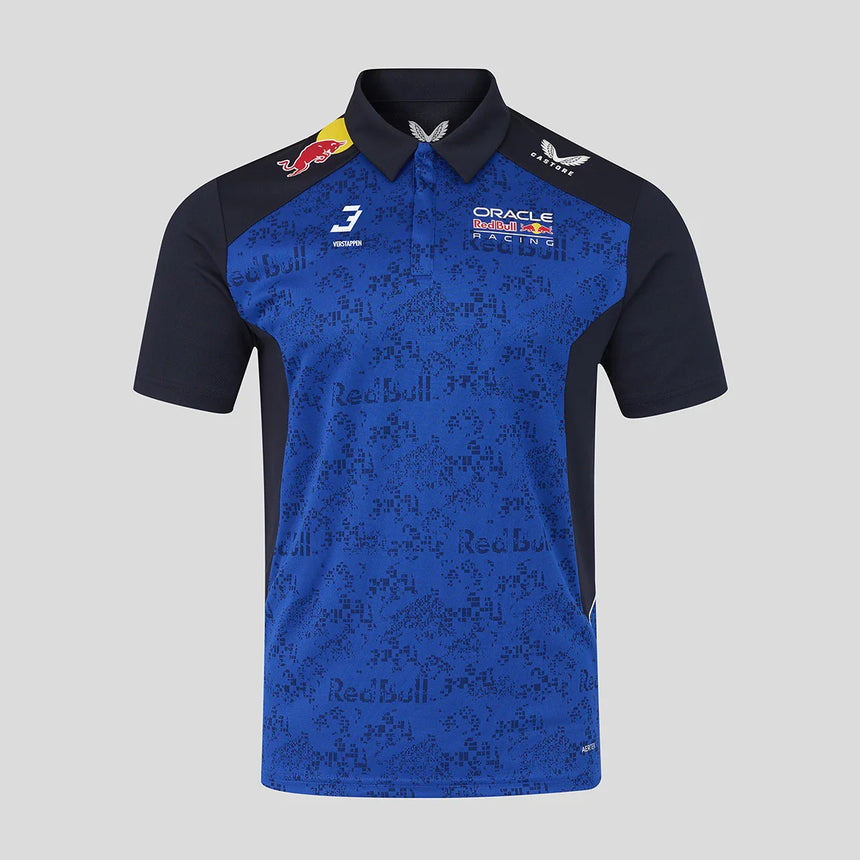 Red Bull póló, csapat, Max Verstappen, kék