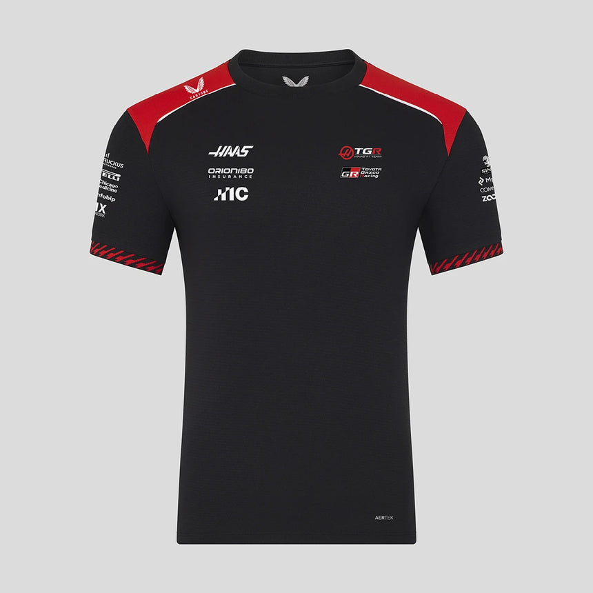 Haas F1 póló, csapat, fekete