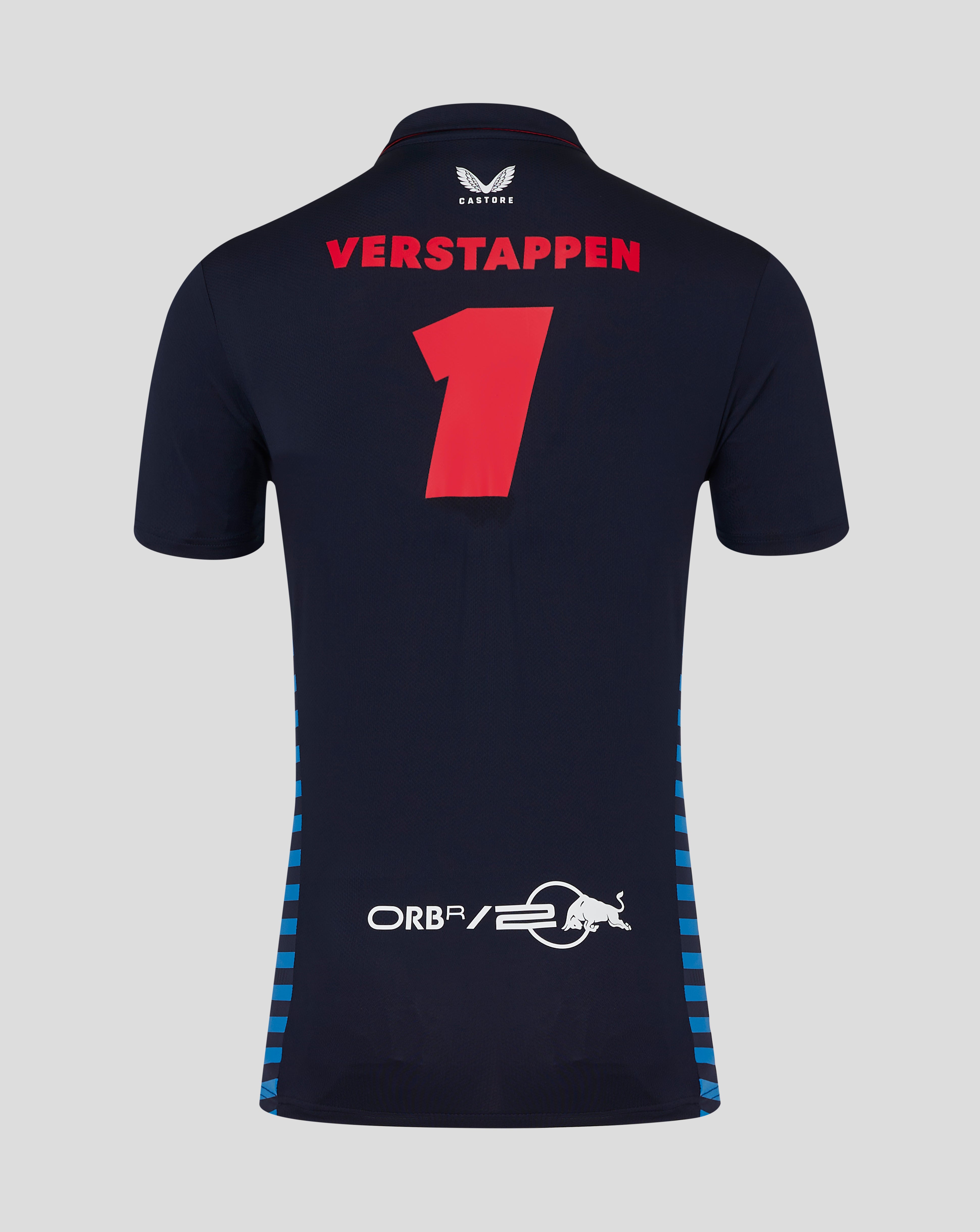 Red Bull collared shirt, Castore, Max Verstappen, blue, 2024