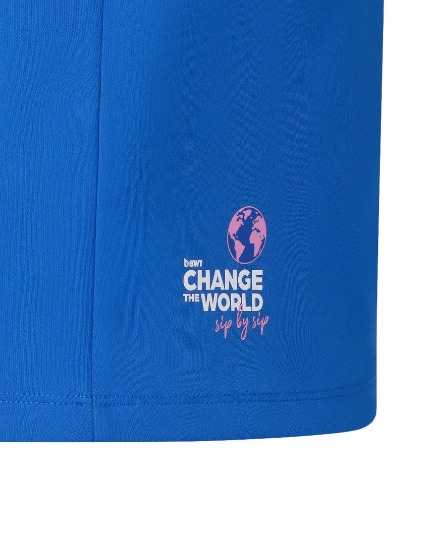 Alpesi tréningfelső, csapat, negyedig cipzáras, kék