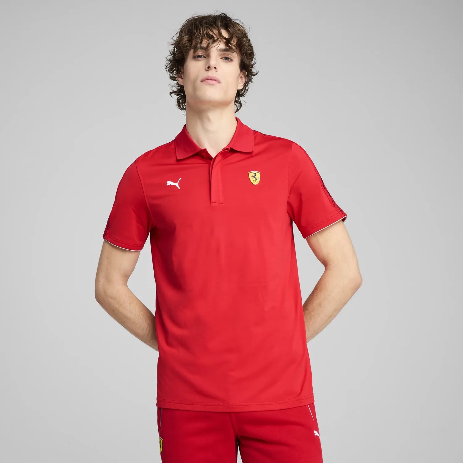 Ferrari Race Collar T-Shirt - Red 🔥