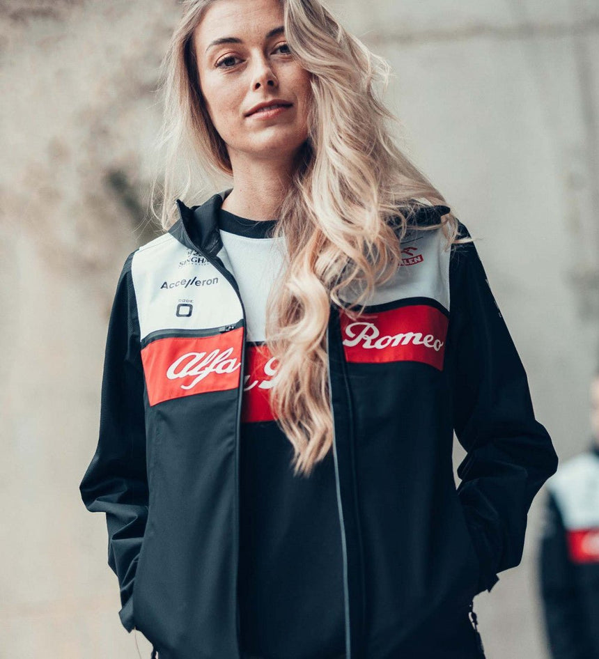 Alfa Romeo Női Csapat Esőkabát, Fekete, 2022 - FansBRANDS® - HU