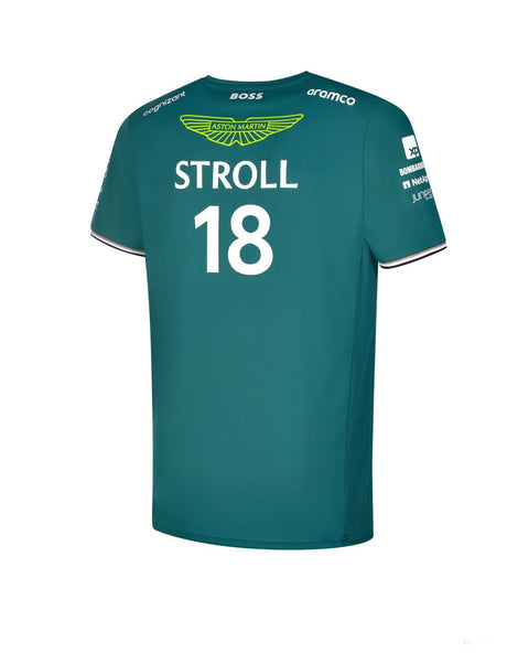 Aston Martin környakú póló, Lance Stroll, zöld, 2023 - FansBRANDS®
