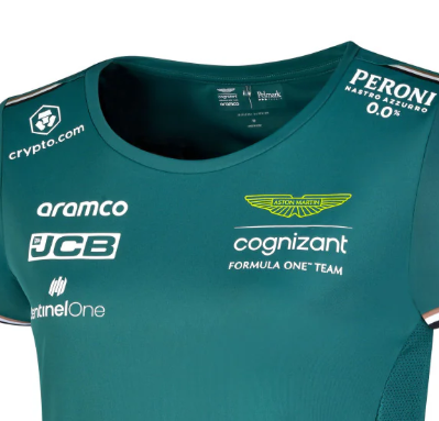 Aston Martin crew neck t-shirt, team, women's, green, 2023