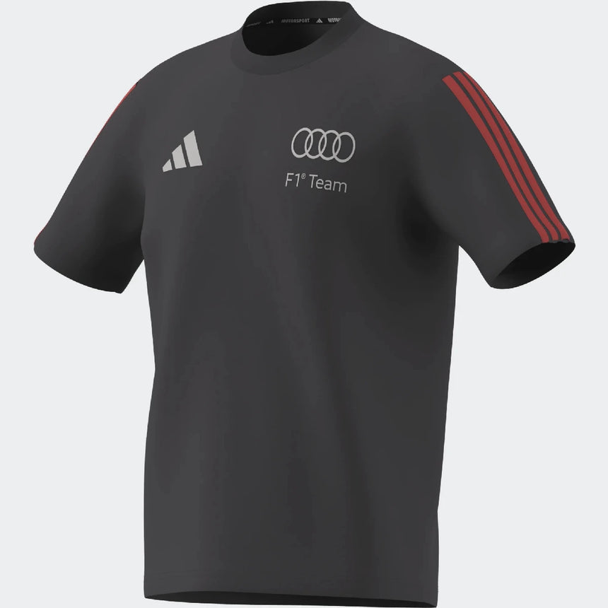 Audi póló, DNA, kis logó, adidas, szürke