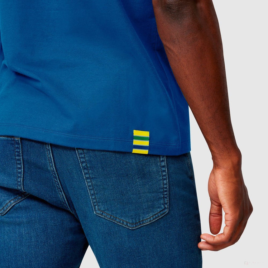 Ayrton Senna Stripe Galléros Póló - FansBRANDS® - HU