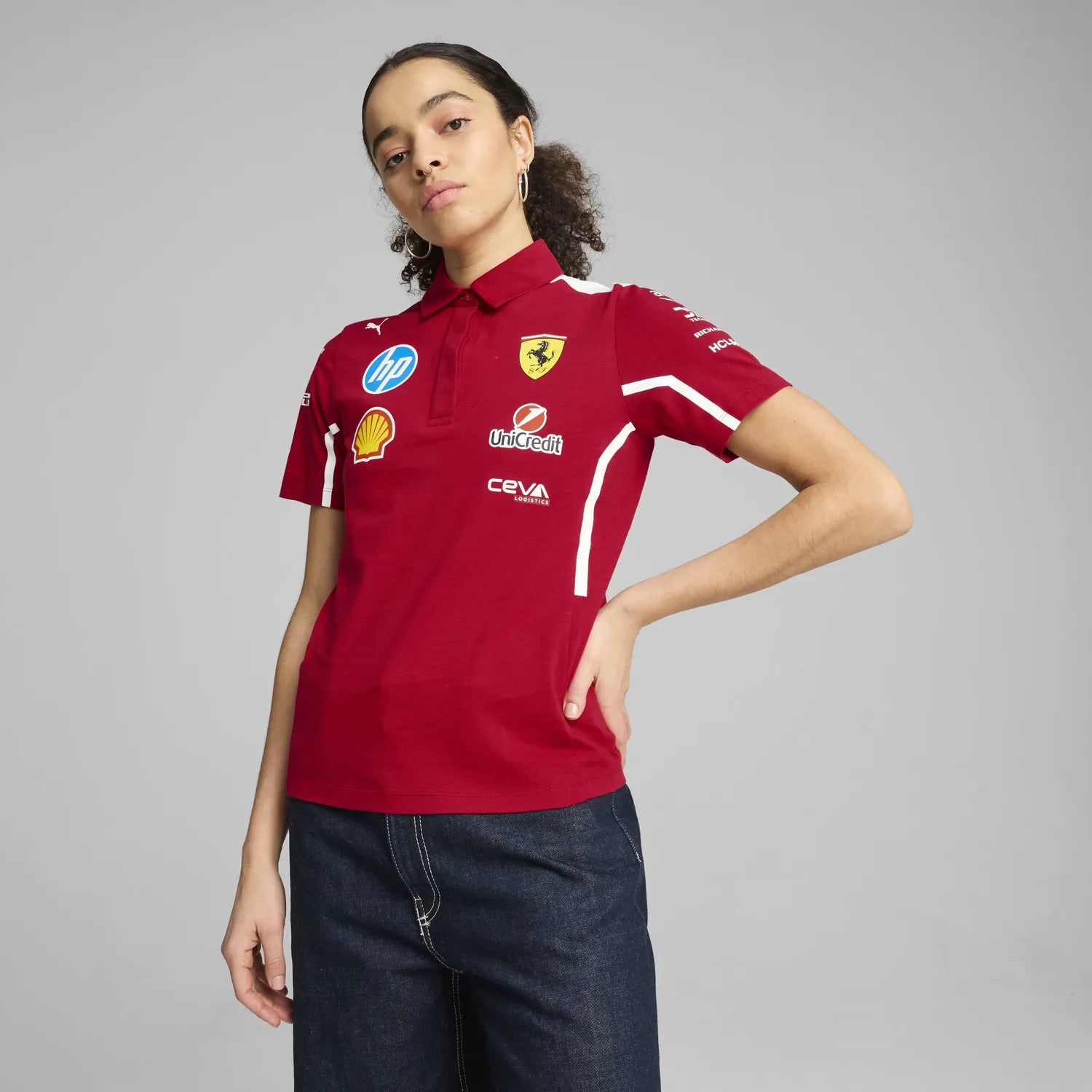 Scuderia Ferrari Team Women's Collared T-Shirt 🔥