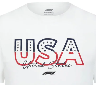 Forma 1 póló, F1 Fanwear  Austin GP SE, fehér, 2022