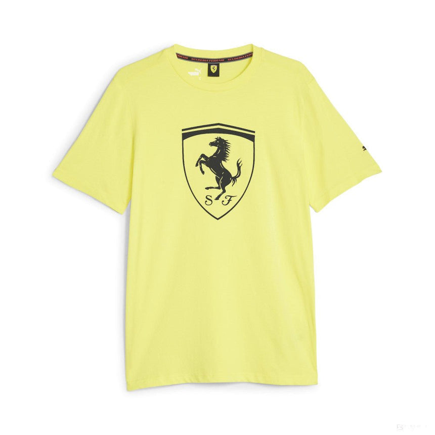 Ferrari környakú póló, Puma, Big shield Speed, sárga - FansBRANDS®