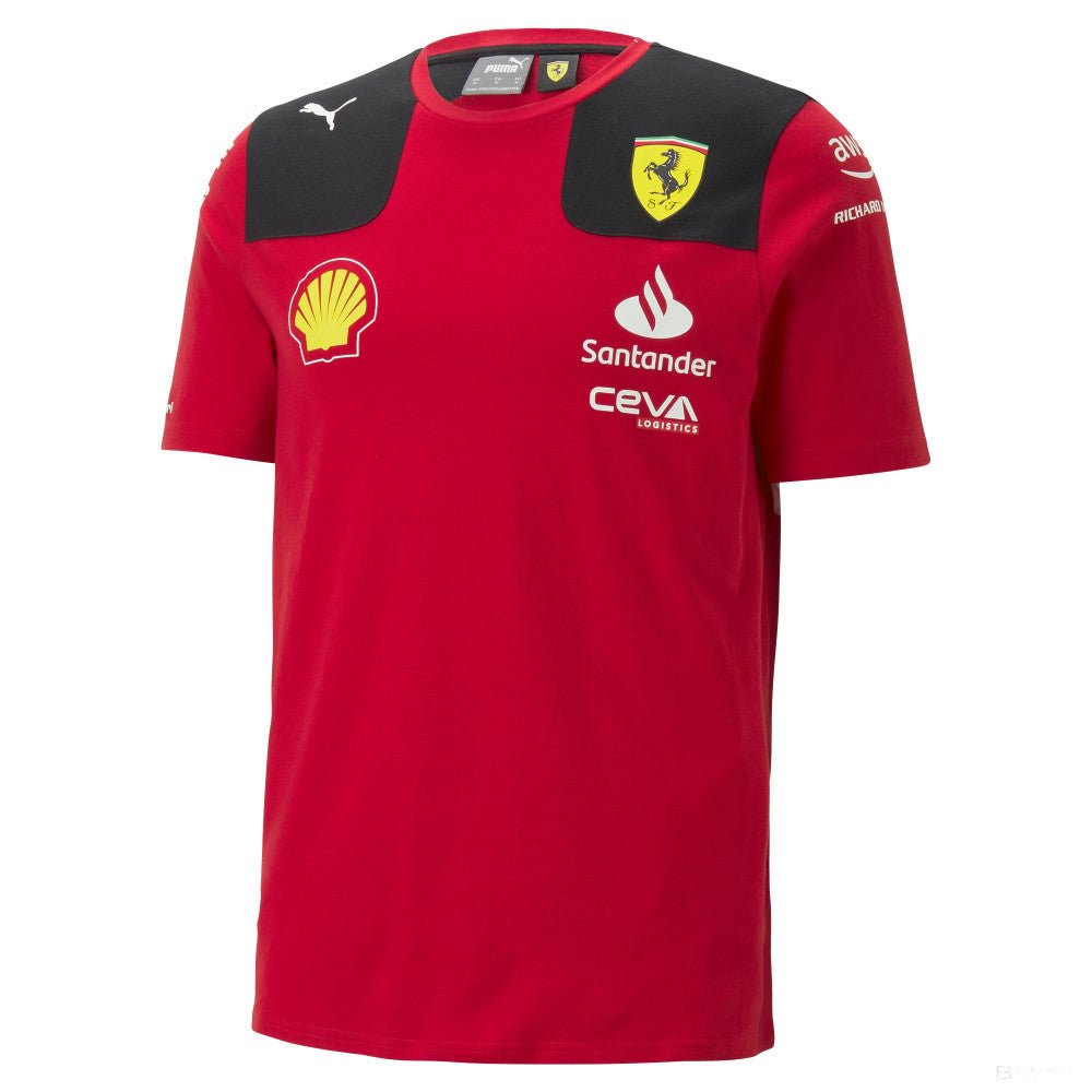 Ferrari környakú póló, Puma, Charles Leclerc, csapat, piros, 2023