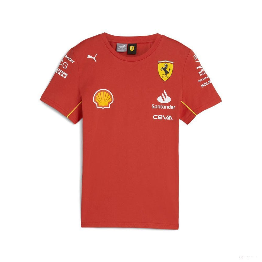Ferrari környakú póló, Puma, csapat, gyerek, piros, 2024 - FansBRANDS® - HU