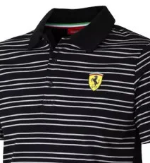 Ferrari Collar Striped T-Shirt