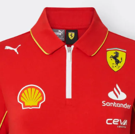 Ferrari galléros póló, Puma, csapat, női, piros, 2024