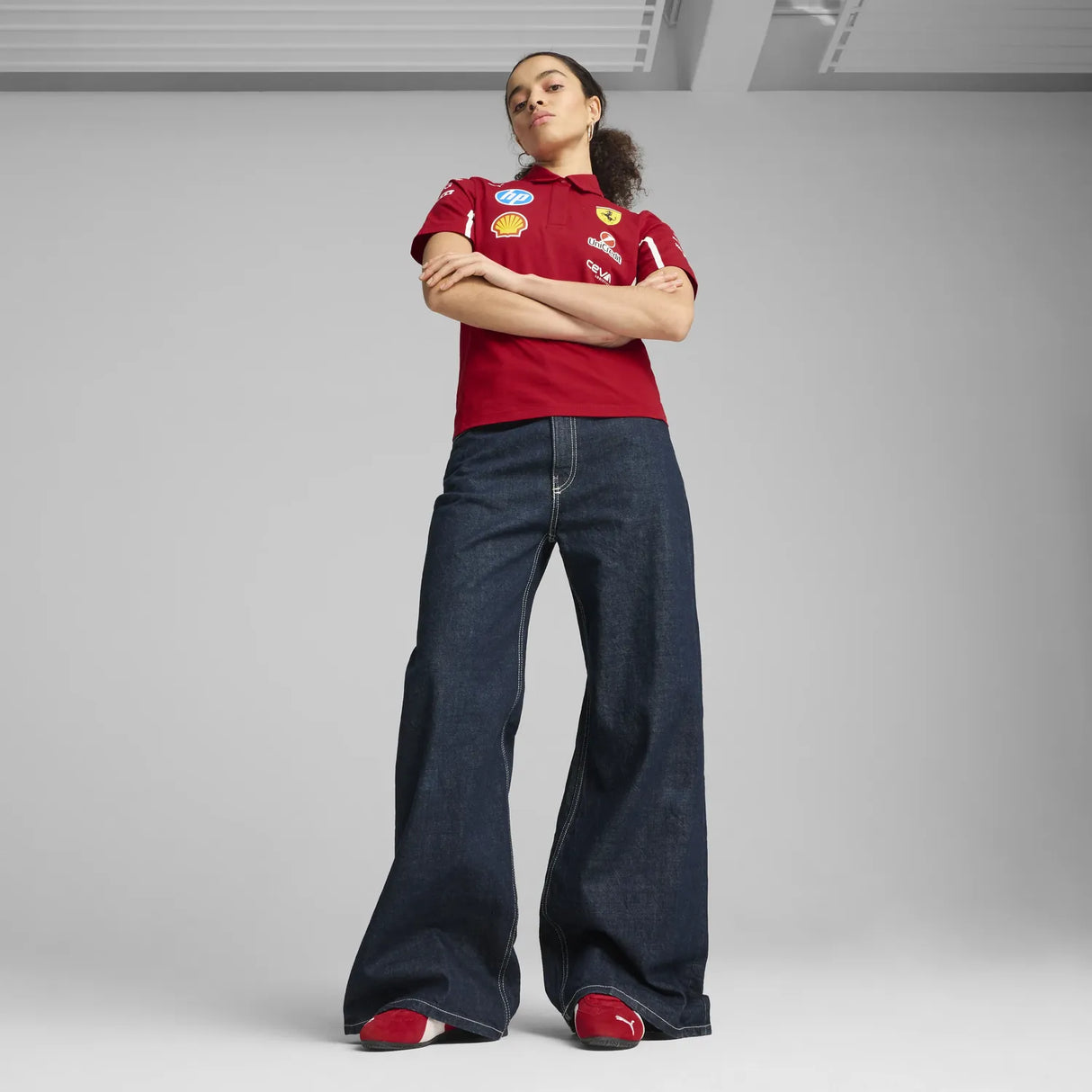 Scuderia Ferrari Team Women's Collared T-Shirt 🔥