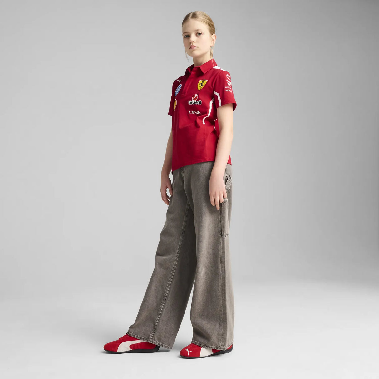Scuderia Ferrari Team Kids Collared T-Shirt 🔥