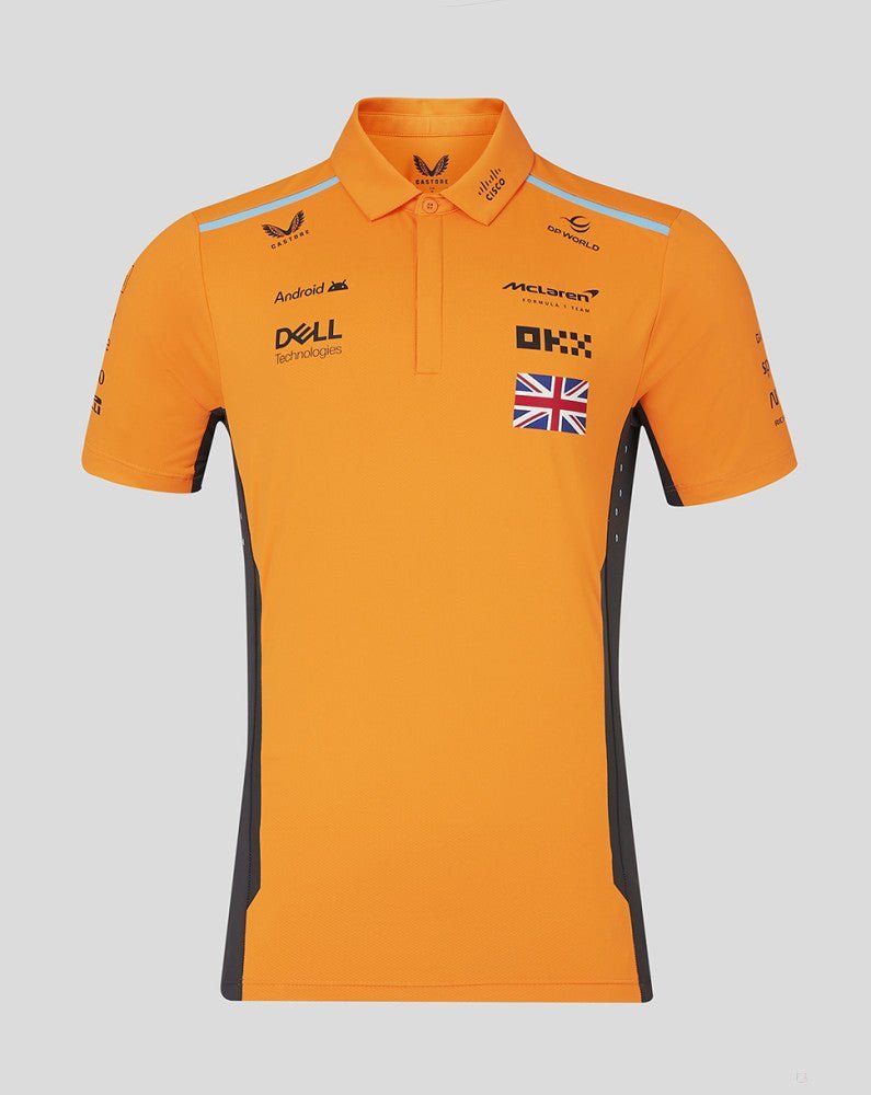 McLaren galléros póló, Castore, Lando Norris, narancssárga - FansBRANDS® - HU