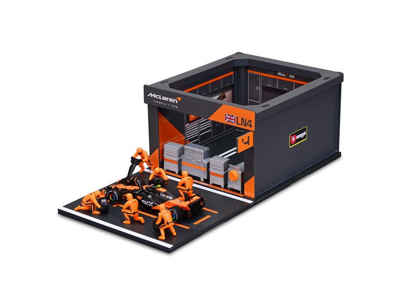 McLaren modellkészlet, pit belépő, bburago, 1:43, Lando Norris, 4, MCL38 - FansBRANDS®
