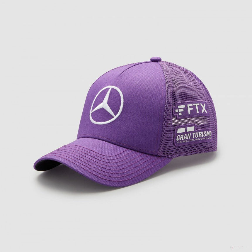 Mercedes Baseball Sapka, Lewis Hamilton Trucker, Felnőtt, Lila, 2022 - FansBRANDS®