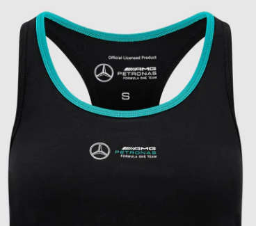 Mercedes top, racerback, stealth, női, fekete
