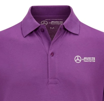 Mercedes galléros póló, Lewis Hamilton logó, lila - FansBRANDS® - HU