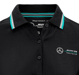 Mercedes galléros póló, női, fekete - FansBRANDS® - HU