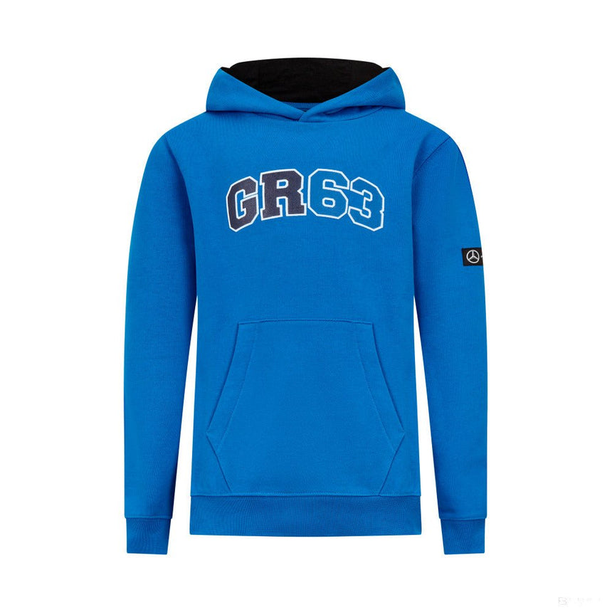 Mercedes kapucnis pulóver, George Russell, gyerek, kék - FansBRANDS® - HU